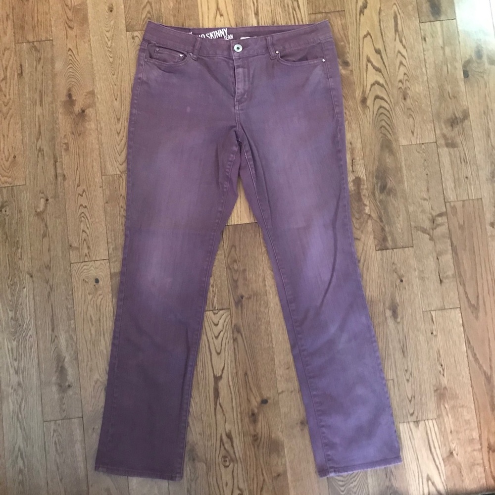 Vintage DKNY Soho Skinny Purple Jeans size 12
